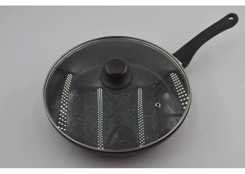 Сковорода з кришкою мармурове покриття Benson BN-503 діаметр 26 см від компанії Інтернет магазин "Megamaks" - фото 1