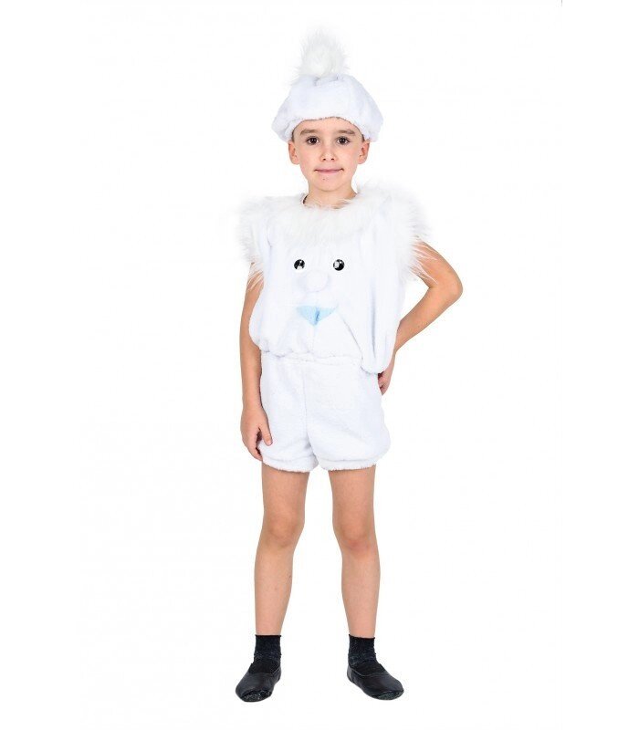 Сніжок карнавальний дитячий костюм на новорічний виступ віком від 3 до 6 років від компанії Інтернет магазин "Megamaks" - фото 1