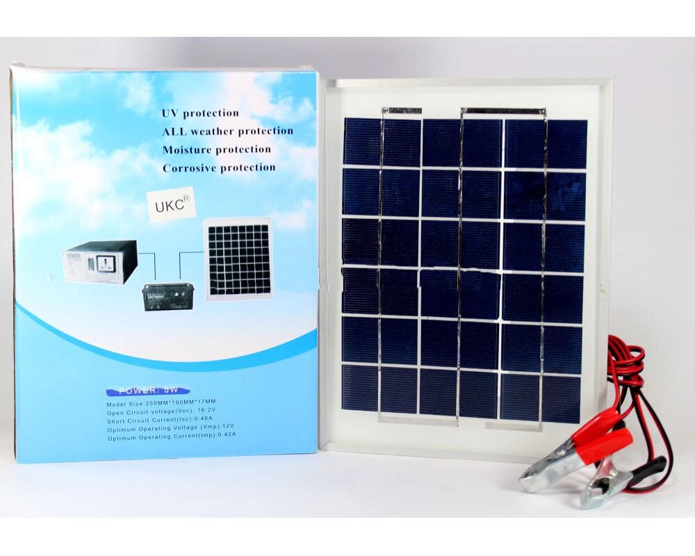 Сонячна панель Solar board 5W 9V, сонячне зарядний пристрій Solar Panel GD-Light від компанії Інтернет магазин "Megamaks" - фото 1