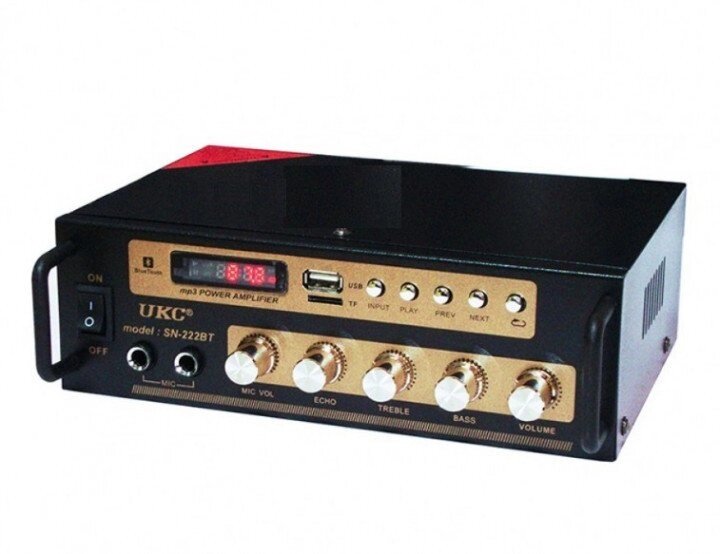 Стереопідсилювач звуку Bluetooth UKC SN 222 BT підсилювач від компанії Інтернет магазин "Megamaks" - фото 1