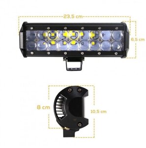 Світлодіодна автофара (18 LED) 5D-54W-SPOT Балка на дах