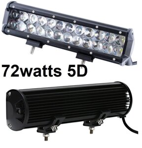 Світлодіодна автофара Лід (24 LED) 5D-72W-SPOT Балка на дах