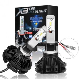 Світлодіодні LED лампи headlight X3 H7 6000K