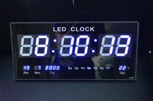 Світлодіодні настінні годинники з календарем і термометром для офісних і виробничих приміщень