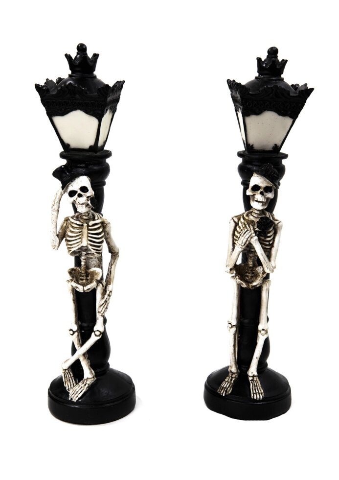 Світильник керамічний скелет під ліхтарем 33 см 2 штуки від компанії Інтернет магазин "Megamaks" - фото 1