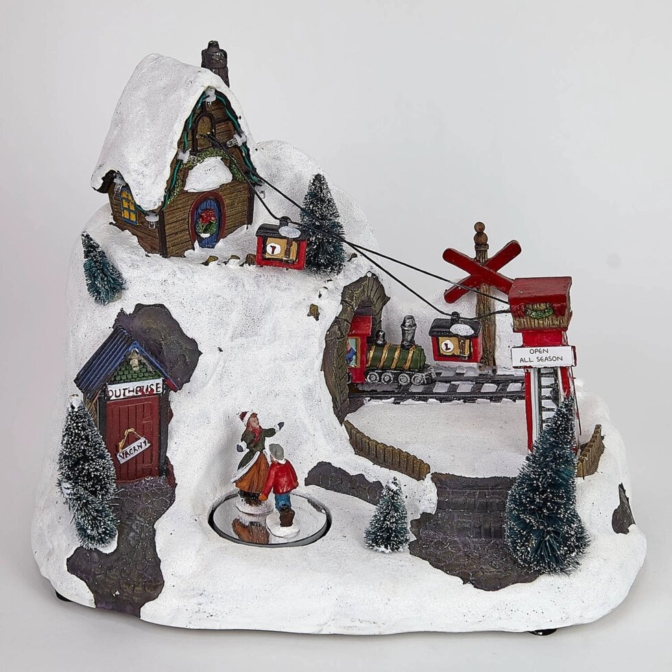 Світиться музична Новорічна композиція Будиночок в Альпах від компанії Інтернет магазин "Megamaks" - фото 1