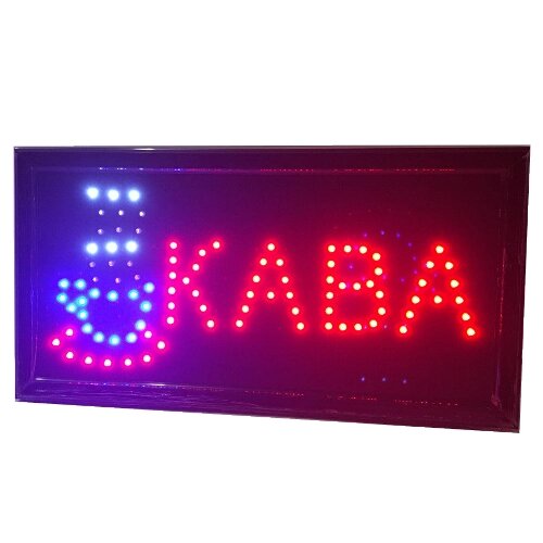 Світлодіодна вивіска "Кава" 48 * 25 LED табло для реклами яскрава двоколірна від компанії Інтернет магазин "Megamaks" - фото 1