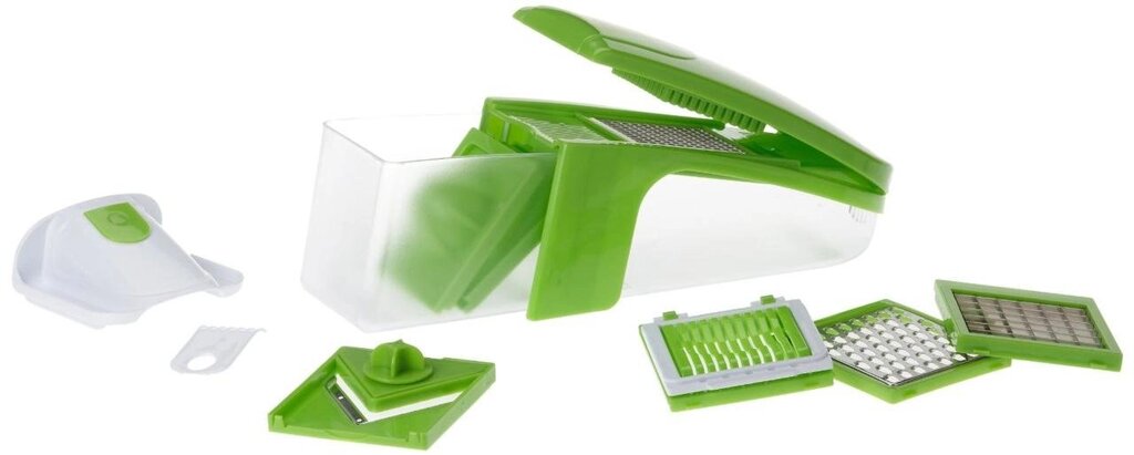 Терка овочерізка мультіслайсер Kitchen Genius серія nicer dicer plus для овочів і фруктів 10 в 1 від компанії Інтернет магазин "Megamaks" - фото 1