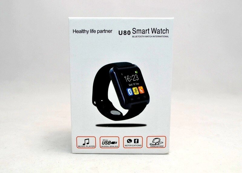 Умные Smart часы UWatch U8 Black функциональные наручные часы від компанії Інтернет магазин "Megamaks" - фото 1