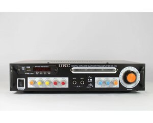 Підсилювач низької частоти звуку AMP 123 + BT караоке на 2 мікрофони