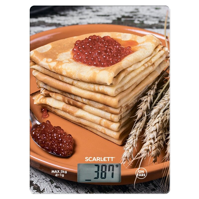 Ваги кухонні стильний малюнок SCARLETT SC-KS57P45 солодкі ваги до 5 кг платформні від компанії Інтернет магазин "Megamaks" - фото 1