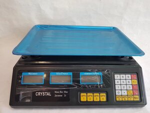 Ваги Crystal 50 kg електронні настільні ваги з калькулятором торгові