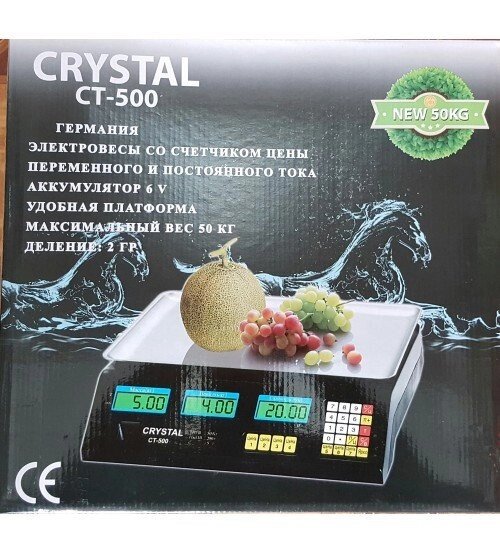 Весы торговые CRYSTAL СТ-500   . e від компанії Інтернет магазин "Megamaks" - фото 1
