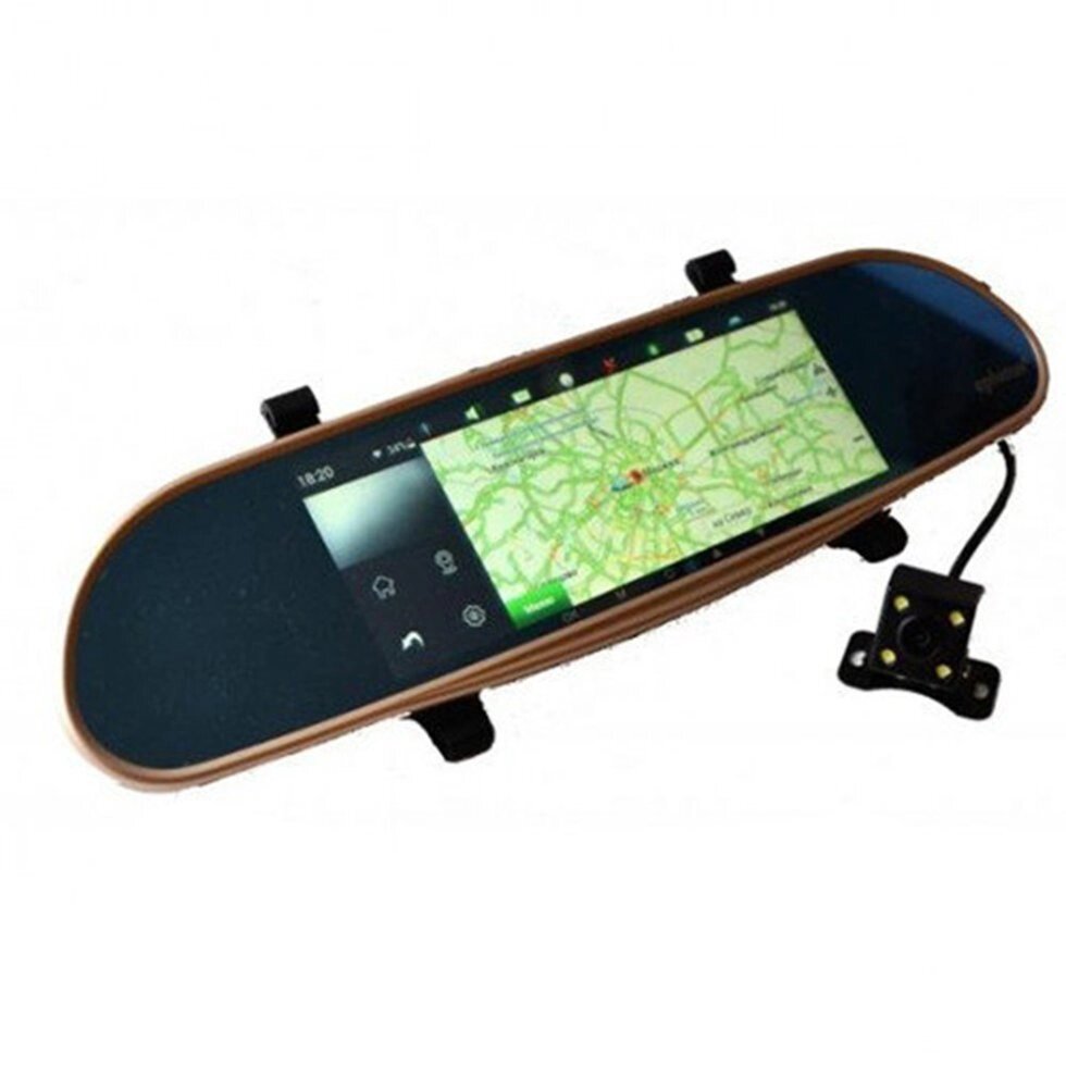 Видеорегистратор для автомобиля Android T515 (LCD 7", GPS) зеркало заднего вида від компанії Інтернет магазин "Megamaks" - фото 1