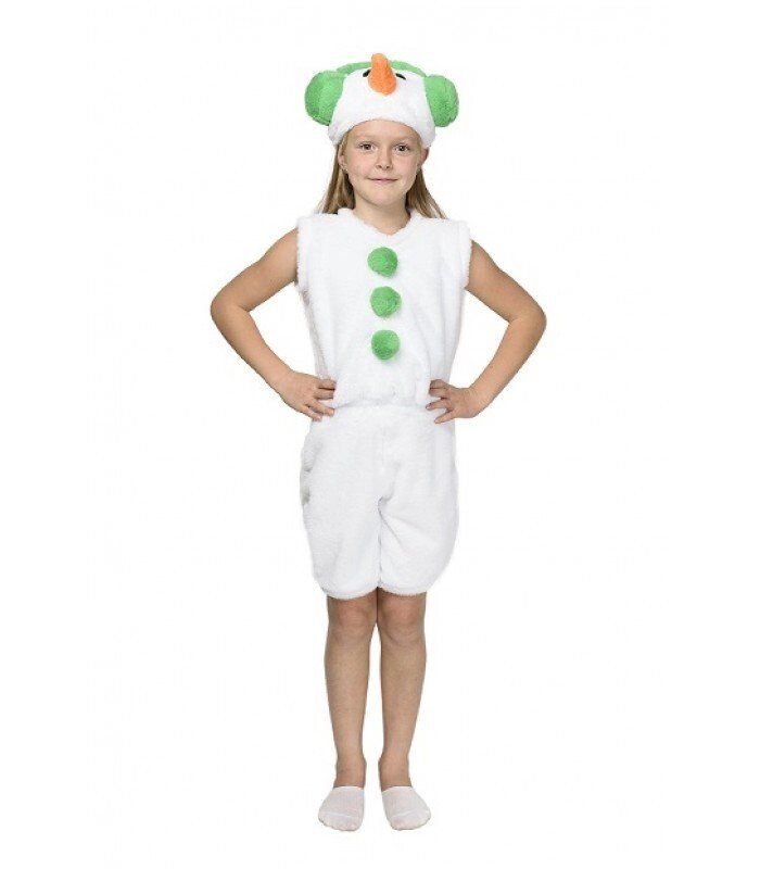 Зелений Сніговик, костюм для виступів в дитячому садку і школі на Новий Рік від компанії Інтернет магазин "Megamaks" - фото 1