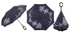 Парасолька розумного складання Up-brella парасолька-тростина навпаки міцний, компактний