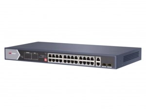 24-Портовий некерований Hi-PoE комутатор Hikvision DS-3E0528HP-E