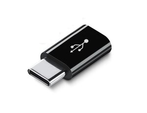 Адаптер Перехідник microUSB на Type-C GT Black (43236948)