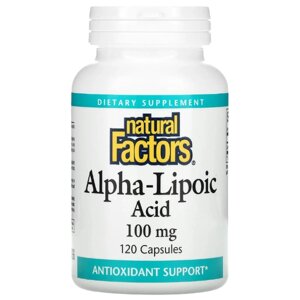 Альфа-ліпоєва кислота Natural Factors Alpha-Lipoic Acid 100 mg 120 Caps