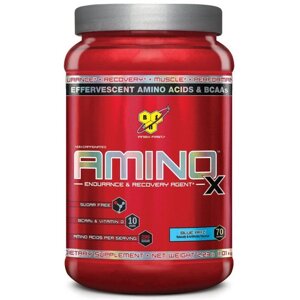 Амінокислота BCAA для спорту BSN Amino X 1010 g /70 servings/ Blue Raspberry