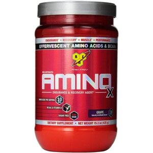 Амінокислота BCAA для спорту BSN Amino X 435 g /30 servings/ Grape