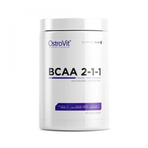 Амінокислота BCAA для спорту OstroVit BCAA 2-1-1 400 g /40 servings/ Pure