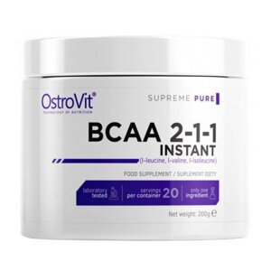 Амінокислота BCAA для спорту OstroVit BCAA Instant 200 g 20 servings Pure