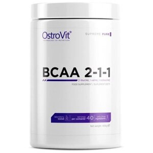 Амінокислота BCAA для спорту OstroVit Extra Pure BCAA 2:1:1 400 g /80 servings/ Pure