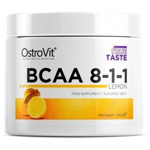 Амінокислота BCAA для спорту OstroVit Extra Pure BCAA 8:1:1 200 g /20 servings/ Lemon