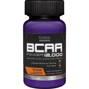 Амінокислота BCAA для спорту Ultimate Nutrition Flavored BCAA 12,000 Powder 7,6 g /1 servings/ Orange