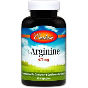 Аргінін L-Arginine Carlson Labs 675 мг 90 капсул