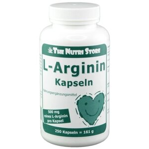 Аргінін The Nutri Store L-Arginin 500 mg 250 Caps ФР-00000018