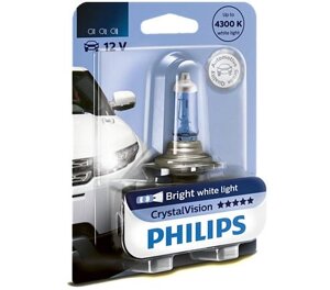 Автолампа philips 12342CVB1 H4 60/55W 12V P43t crystalvision