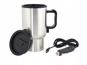 Автомобільна термочашка Electric Mug з підігрівом 400 мл Сріблястий (EM535)