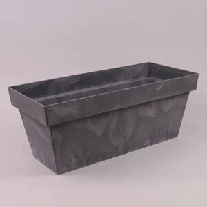 Балконний ящик Cube Case Beton Effect маренго 40см. Flora 90355 (SKL0200)