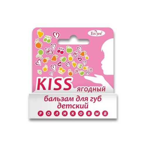 Бальзам для губ дитячий роликовий ENJEE Kiss ягідний 6 мл