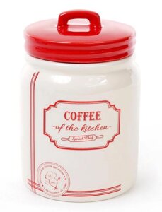 Банк Bona керамічна Red - Blue COFFEE 900 мл Red DP37710