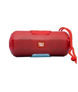 Бездротова портативна Bluetooth колонка з LED-підсвічуванням T&G TG-143 FM microSD Red