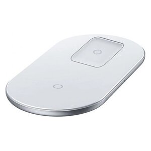 Бездротова зарядка Baseus Simple Wireless Charger 2 в 1 WXJK-С02 Біле