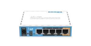 Бездротовий маршрутизатор MikroTik hAP RB951Ui-2ND (N300, 650MHz/64Mb, 5хFE, 1хUSB, 580mW, PoE in, PoE out, антена