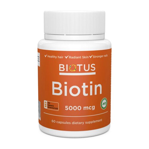 Біотин Biotin Biotus 5000 мкг 60 капсул