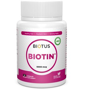 Біотин Biotus Biotin 5000 mcg 60 Caps BIO-530326