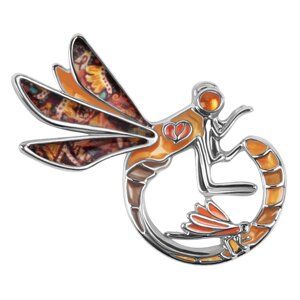 Брошка broche бабка коричнева BRSF113252