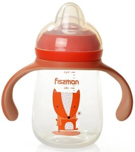 Пляшечка для годування дитяча Baby Хитрий лис 260 мл із ручками Fissman DP43977