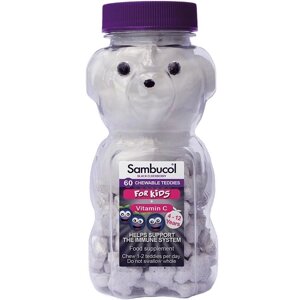 Бузина Sambucol Black Elderberry For Kids Chewable Teddies 60 Chewable Tabs