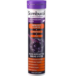 Бузина Sambucol Black Elderberry Immuno Forte 15 effervescent tabs