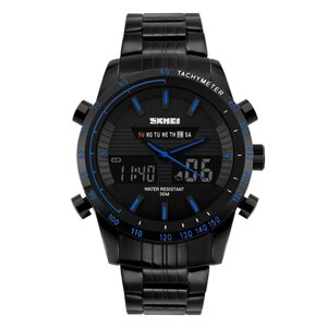 Годинники skmei 1131 BK-blue BOX (1131boxbkbl)