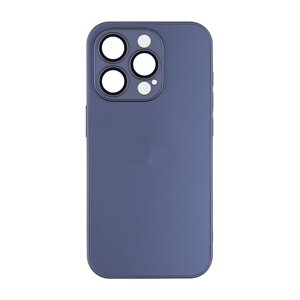 Чохол-накладка скляний матовий із захистом камери Matte AG-Glass iPhone 13 Navy Blue