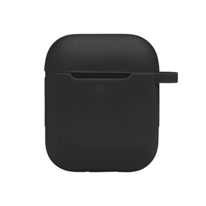 Чохол із карабіном Silicone Case Airpods 1 / Airpods 2 Black