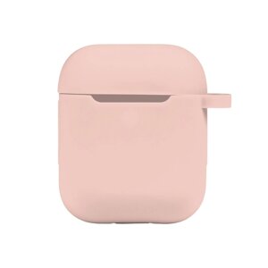 Чохол із карабіном Silicone Case Airpods 1 / Airpods 2 Pink